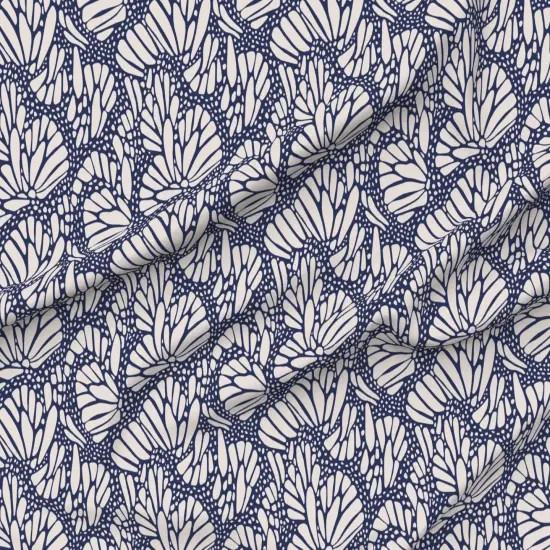 Various Fabrics by the Yard or Fat Quarter Nature Animal Print Dark Blue Modern Custom Printed Fabric by Spoonflower {6}