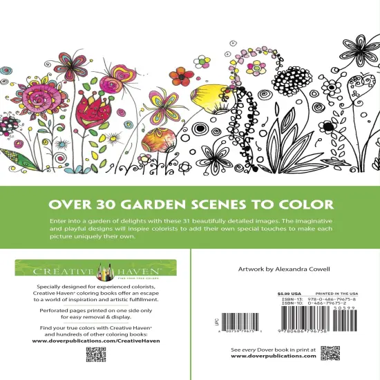 Creative Haven: Whimsical Gardens Coloring Book-Softcover {2}