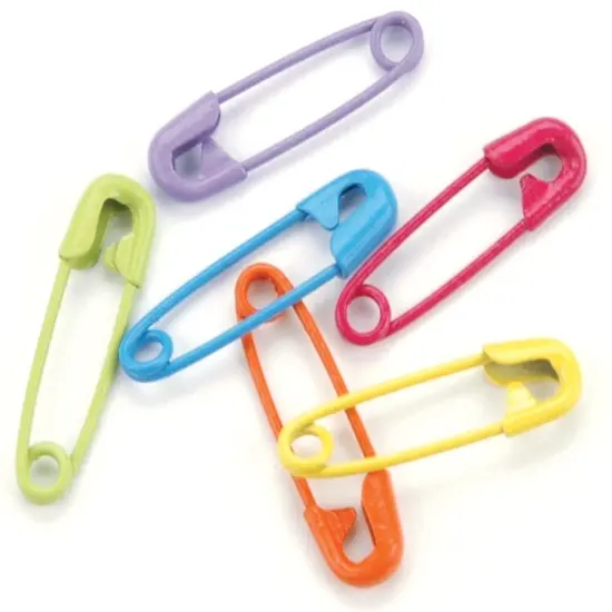 Mini Painted Safety Pins .75" 50/Pkg-Tropical {2}