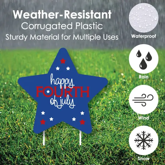 Big Dot of Happiness 4th of July - Yard Sign and Outdoor Lawn Decorations - Independence Day Party Yard Signs - Set of 8 {4}