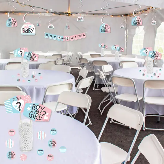 Big Dot of Happiness Baby Gender Reveal - Team Boy or Girl Party Supplies Decoration Kit - Decor Galore Party Pack - 51 Pieces {4}
