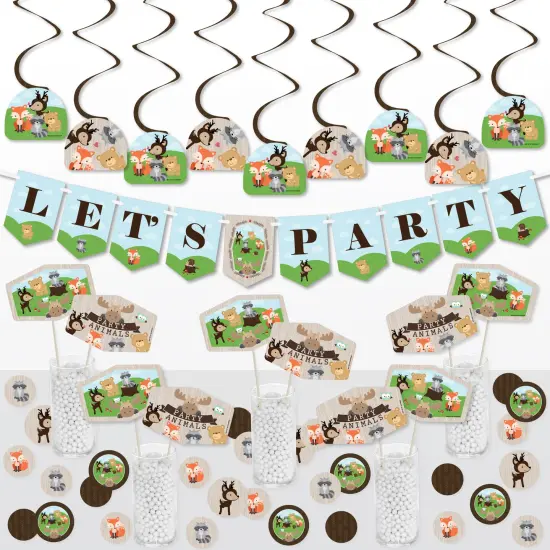 Big Dot of Happiness Woodland Creatures - Baby Shower or Birthday Party Supplies Decoration Kit - Decor Galore Party Pack - 51 Pieces {1}