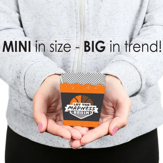 Big Dot of Happiness Basketball - Let The Madness Begin - Party Mini Favor Boxes - College Basketball Party Treat Candy Boxes - Set of 12 {6}