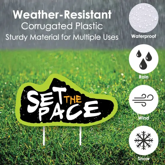 Big Dot of Happiness Set the Pace - Running - Runners and Shoe Lawn Decor - Outdoor Track, Cross Country or Marathon Party Yard Decorations - 10 Piece {6}