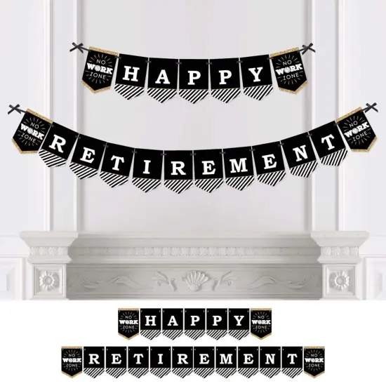 Big Dot of Happiness Happy Retirement - Retirement Party Bunting Banner - Party Decorations {1}