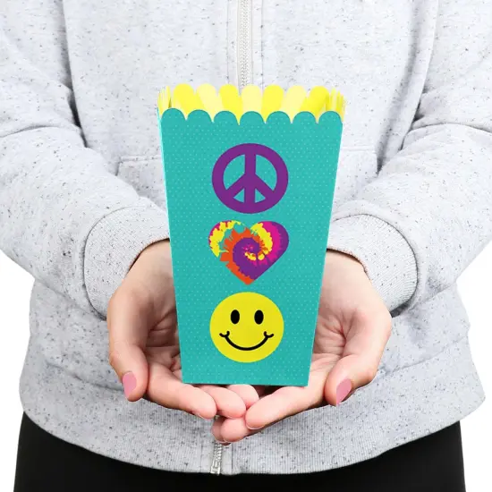 Big Dot of Happiness 60's Hippie - 1960s Groovy Party Favor Popcorn Treat Boxes - Set of 12 {6}
