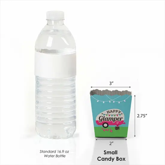 Big Dot of Happiness Let's Go Glamping - Party Mini Favor Boxes - Camp Glamp Party or Birthday Party Treat Candy Boxes - Set of 12 {4}