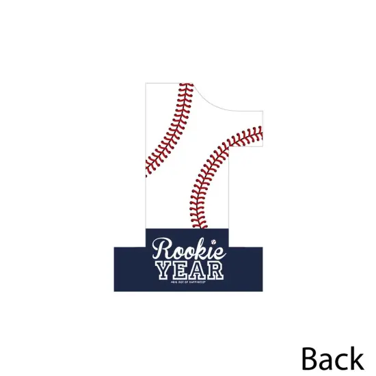 Big Dot of Happiness 1st Birthday Batter Up - Baseball - One Shaped Decorations DIY First Birthday Party Essentials - Set of 20 {4}