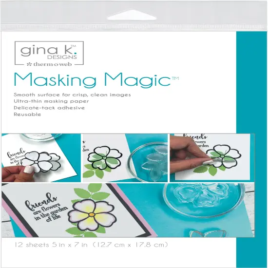 Gina K Designs Masking Magic Sheets 5"X7"-12/Pkg {1}