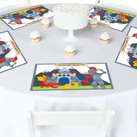 Big Dot of Happiness Calling All Knights and Dragons - Paper Birthday Party Coloring Sheets - Activity Placemats - Set of 16 {4}