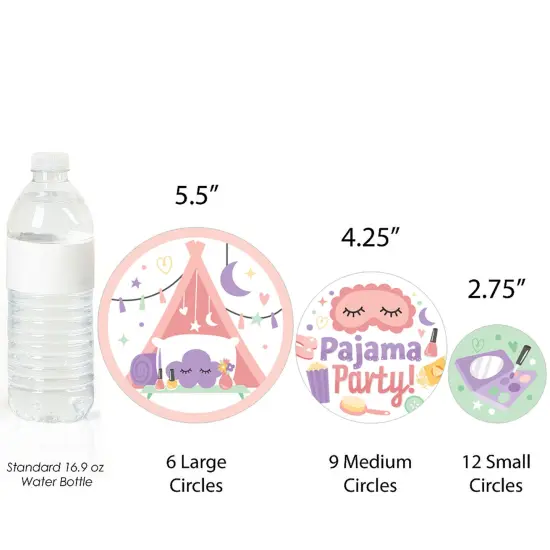 Big Dot of Happiness Pajama Slumber Party - Girls Sleepover Birthday Party Giant Circle Confetti - Party Decorations - Large Confetti 27 Count {4}