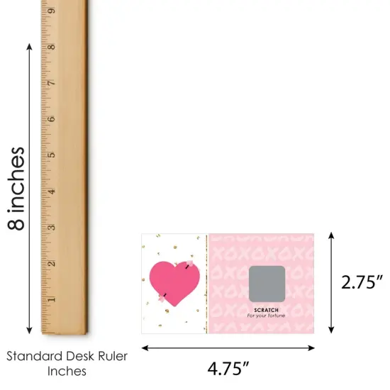 Big Dot of Happiness Be My Galentine - Galentine's and Valentine's Day Party Game Scratch Off Love Fortune Cards - 22 Count {7}