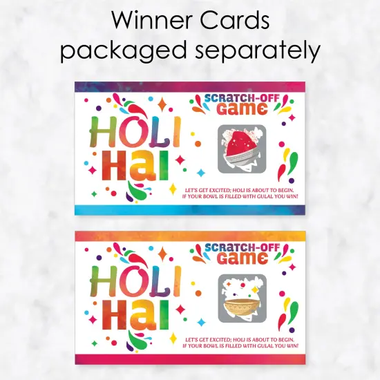 Big Dot of Happiness Holi Hai - Festival of Colors Party Game Scratch Off Cards - 22 Count {4}