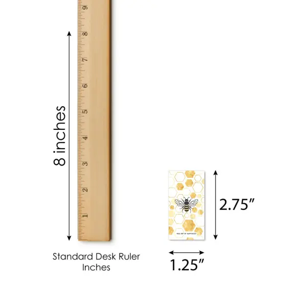 Big Dot of Happiness Little Bumblebee - Mini Candy Bar Wrapper Stickers - Bee Baby Shower or Birthday Party Small Favors - 40 Count {6}