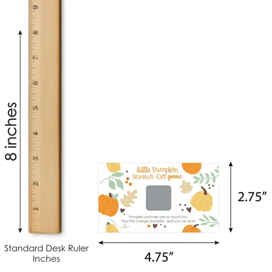 Big Dot of Happiness Little Pumpkin - Fall Birthday Party or Baby Shower Game Scratch Off Cards - 22 Count {7}