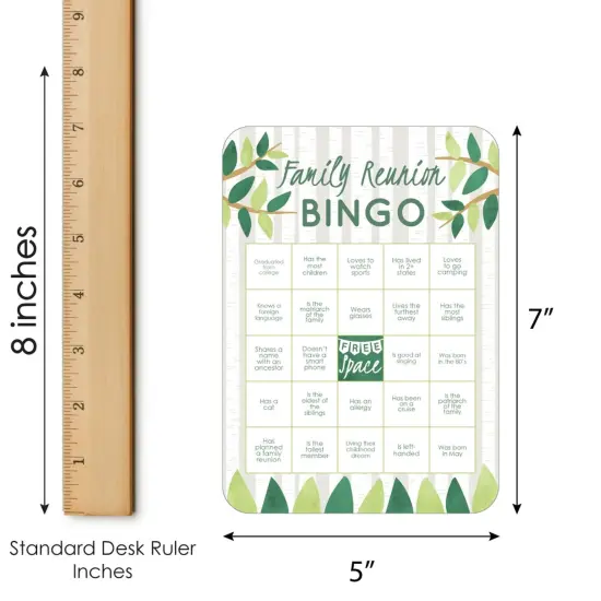 Big Dot of Happiness Family Tree Reunion - Bingo Cards and Markers - Family Gathering Party Bingo Game - Set of 18 {6}