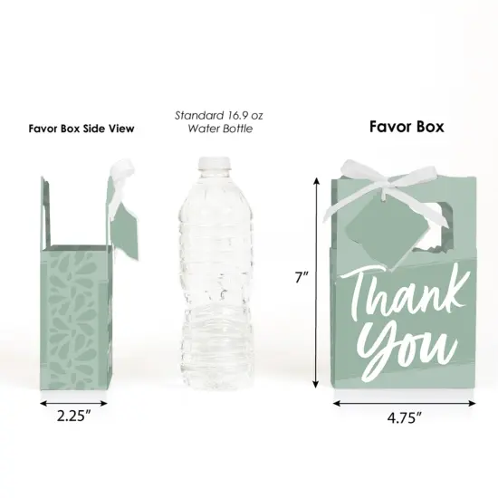 Big Dot of Happiness Sage Green Elegantly Simple - Guest Party Favor Boxes - Set of 12 {3}