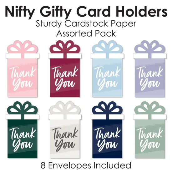 Big Dot of Happiness Assorted Elegantly Simple - Guest Party Favors Money and Gift Card Sleeves - Nifty Gifty Card Holders - Set of 8 {6}