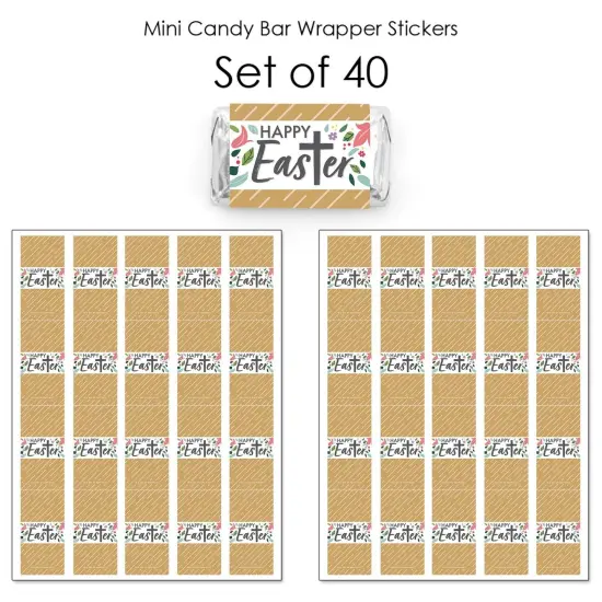 Big Dot of Happiness Religious Easter - Mini Candy Bar Wrapper Stickers - Christian Holiday Party Small Favors - 40 Count {4}