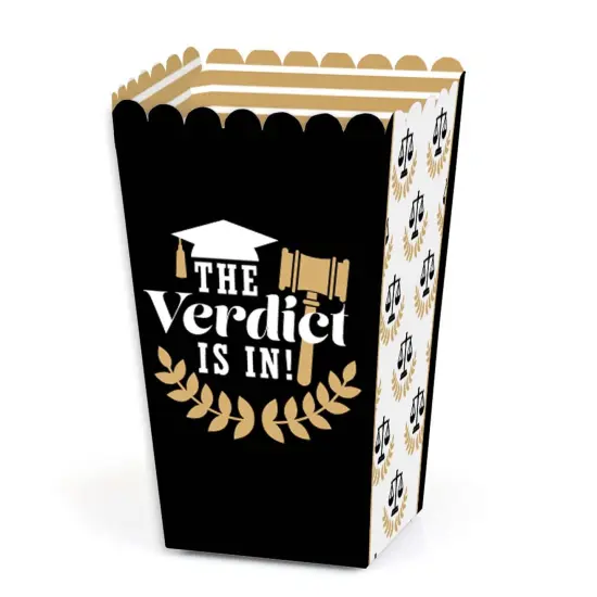 Big Dot of Happiness Law School Grad - Future Lawyer Graduation Party Favor Popcorn Treat Boxes - Set of 12 {1}