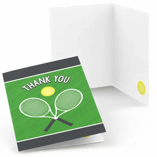 Big Dot of Happiness You Got Served - Tennis - Baby Shower or Tennis Ball Birthday Party Thank You Cards (8 count) {1}