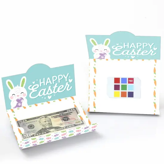 Big Dot of Happiness Spring Easter Bunny - Happy Easter Party Money and Gift Card Holders - Set of 8 {4}