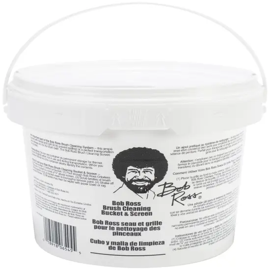Bob Ross Cleaning Bucket & Screen-White {1}