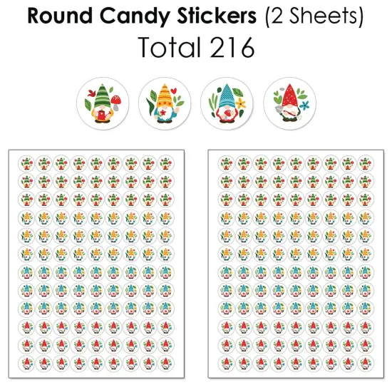 Big Dot of Happiness Garden Gnomes - Forest Gnome Party Candy Favor Sticker Kit - 304 Pieces {6}