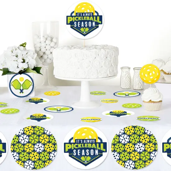 Big Dot of Happiness Let&rsquo;s Rally - Pickleball - Birthday or Retirement Party Giant Circle Confetti - Party Decorations - Large Confetti 27 Count {6}