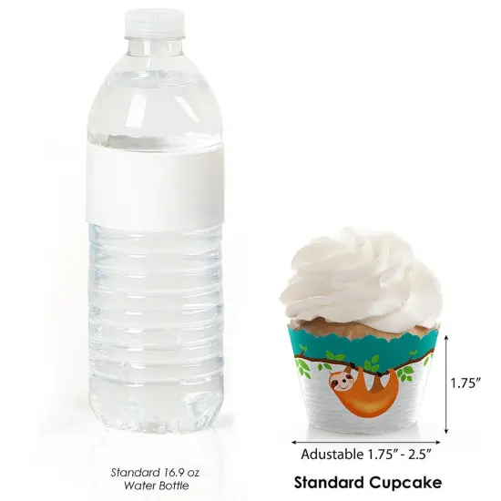 Big Dot of Happiness Let's Hang - Sloth - Baby Shower or Birthday Party Decorations - Party Cupcake Wrappers - Set of 12 {4}