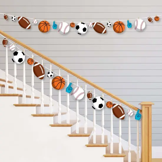 Big Dot of Happiness Go, Fight, Win - Sports - Baby Shower or Birthday Party DIY Decorations - Clothespin Garland Banner - 44 Pieces {3}