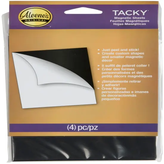 Aleene's Tacky Magnetic Sheets 4/Pkg-4"X6" {1}