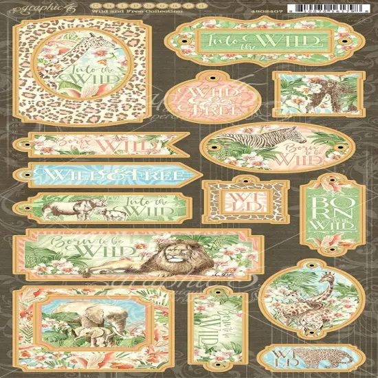 Wild & Free Chipboard Die-Cuts 6"X12" Sheet {1}