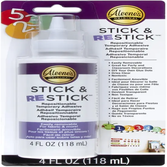 Aleene's Stick & Restick Adhesive Carded-4oz {1}