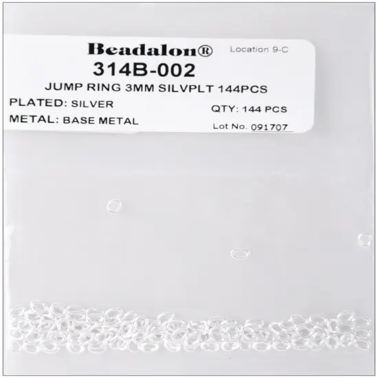 Beadalon Jump Rings 3mm 144/Pkg-Silver-Plated {1}