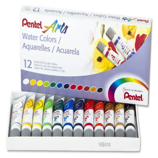 Pentel Arts Watercolor Paints 5ml 12/Pkg-Assorted Colors {3}