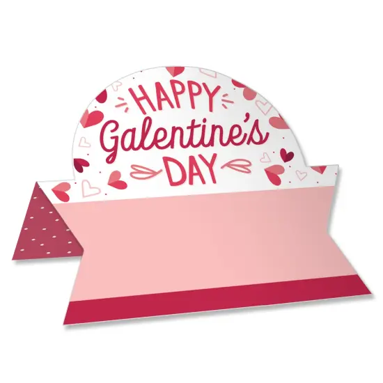 Big Dot of Happiness Happy Galentine's Day - Valentine's Day Party Tent Buffet Card - Table Setting Name Place Cards - Set of 24 {1}