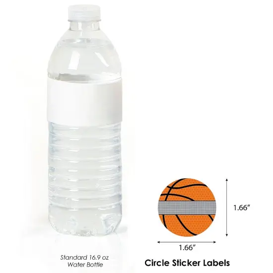 Big Dot of Happiness Nothin' but Net - Basketball - Baby Shower or Birthday Party Circle Sticker Labels - 24 Count {4}