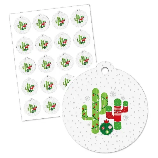 Big Dot of Happiness Merry Cactus - Christmas Cactus Party Favor Gift Tags (Set of 20) {3}
