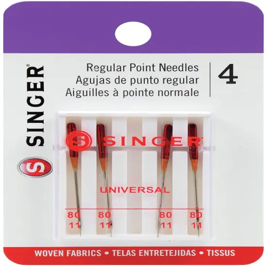 SINGER Universal Regular Point Machine Needles-Size 11/80 4/Pkg {1}