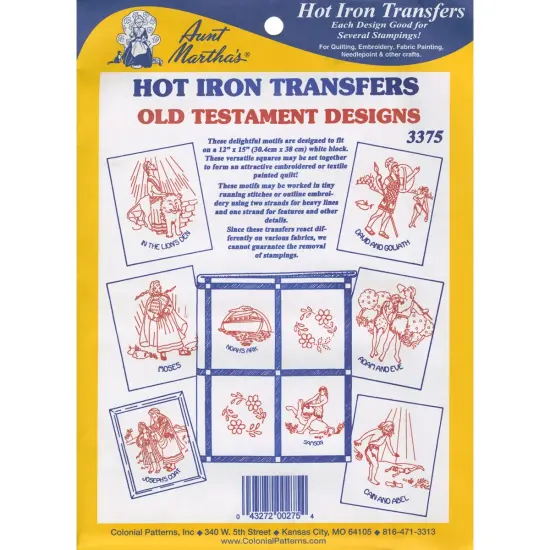Aunt Martha's Iron-On Transfer Collection-Old Testament {1}