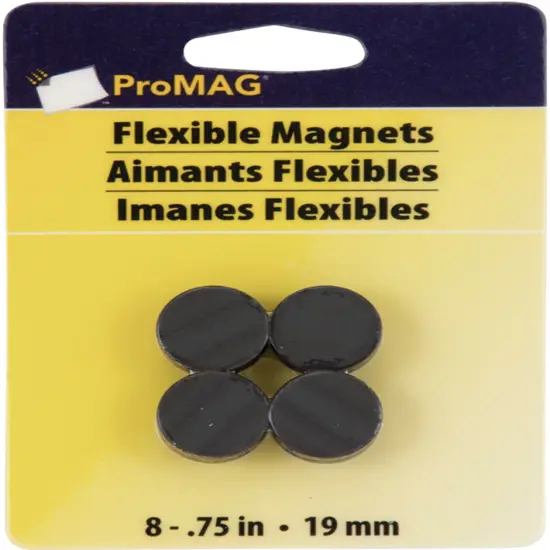 ProMag Flexible Round Magnets 8/Pkg-.75" {1}