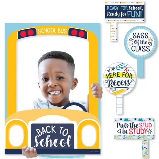 Big Dot of Happiness Back to School - 1st Day of School Classroom Decorations & Selfie Photo Booth Picture Frame & Props - Printed on Sturdy Material {1}