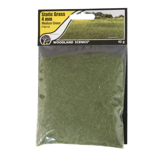 Woodland Scenics Static Grass 4mm-Medium Green {1}