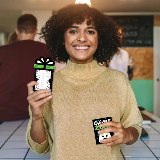 Big Dot of Happiness Game Zone - Pixel Video Game Party or Birthday Party Money and Gift Card Sleeves - Nifty Gifty Card Holders - Set of 8 {3}