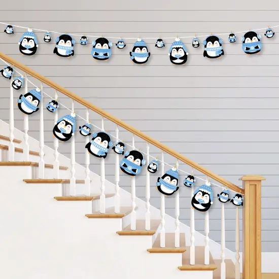 Big Dot of Happiness Winter Penguins - Holiday and Christmas Party DIY Decorations - Clothespin Garland Banner - 44 Pieces {3}