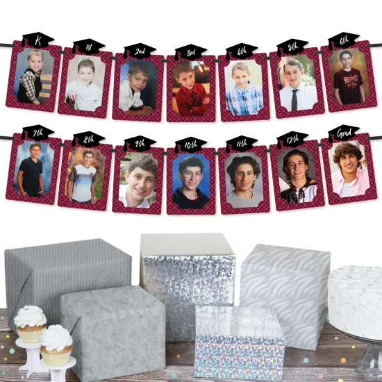 Big Dot of Happiness Maroon Grad - Best is Yet to Come - DIY Burgundy Graduation Party Decor - K-12 School Picture Display - Photo Banner {3}