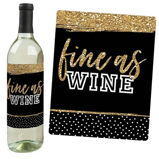 Big Dot of Happiness Reunited - School Class Reunion Party Decorations for Women and Men - Wine Bottle Label Stickers - Set of 4 {6}