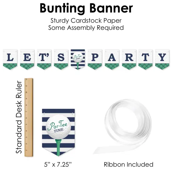 Big Dot of Happiness Par-Tee Time - Golf - Birthday or Retirement Party Supplies Decoration Kit - Decor Galore Party Pack - 51 Pieces {7}