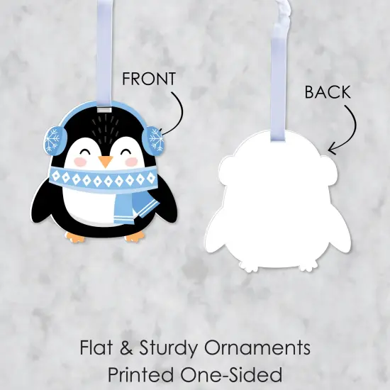 Big Dot of Happiness Winter Penguins - Holiday and Christmas Decorations - Christmas Tree Ornaments - Set of 12 {7}